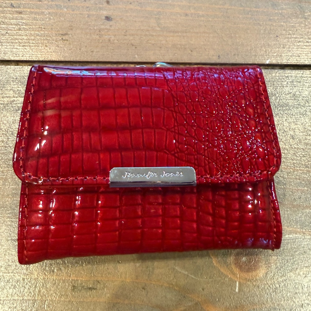 Red Crocodile-Embossed Wallet